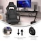 Flash Furniture Black LeatherSoft Gaming Chair with Skater Wheels CH-00288-BK-BK-RLB-GG - alternate 4